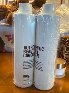 AUTHENTIC BEAUTY CONCEPT REPLENISH CLEANSER FOR DAMAGED HAIR  10.1 OZ NWOB 2PC